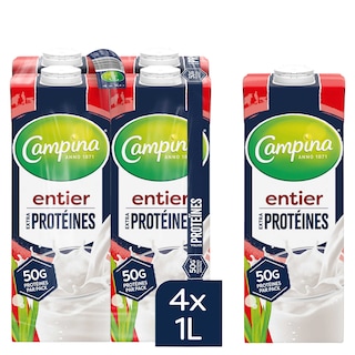 Campina | Lait | Entier | Protéine 4 x 1 l