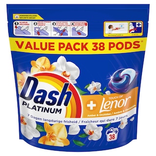 Dash | All-in-1 | Pods | Platinum | Ambre & Orchidée 38 pc