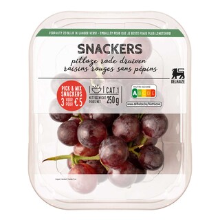 Delhaize | Druif | rood |pitloos 250 gr