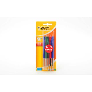 Bic | M10 clic | Stylos à bille | Assortiment | 4+1 gratuit 
