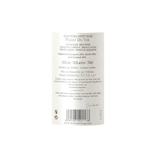 Liban - Libanon | Bekaa Valley | Château Héritage Plaisir du Vin 2012 Rood 