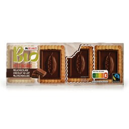 Delhaize | Bio | Petit beurre | Choc lait | Bio | Fairtrade Belgium 