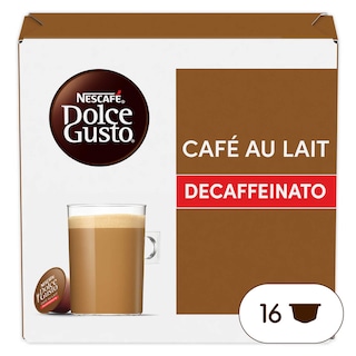 Nescafé | Dolce Gusto | Café au Lait décaféiné | 16 capsules 