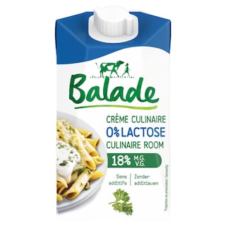 Balade | 0% Lactose |Crème légère 18% M.G. | Eco 