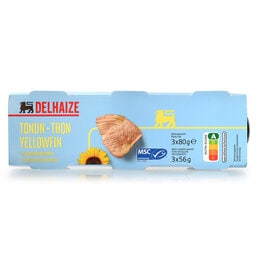 Delhaize | Thon | Yellow | Huile tournesol 3 x 80 gr