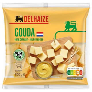 Delhaize | Cubes | Gouda | Jong belegen 200 gr