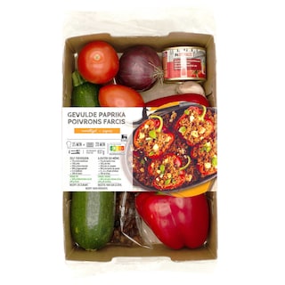 Delhaize | Maaltijdbox | Gevulde paprika 