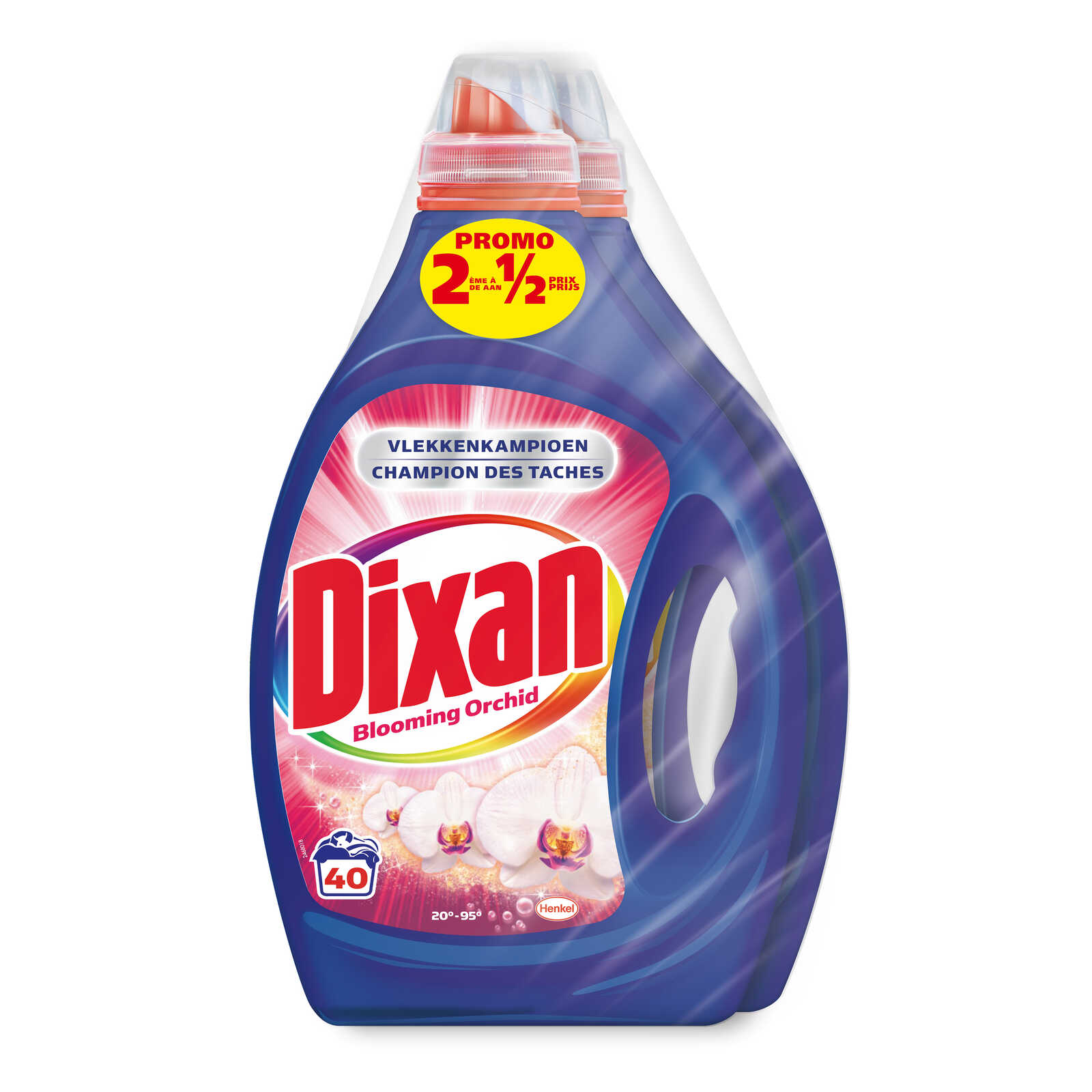 Dixan | Lessive | Gel | Fleur d'Orchidée | 2L | 2ème à 1/2 prix 