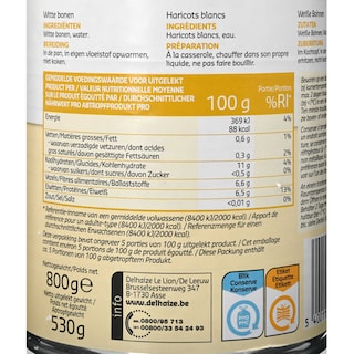 Delhaize | Haricots | Blancs 530 gr