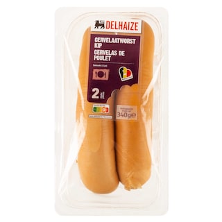 Delhaize | Kip | Cervelaatworst 