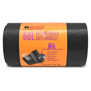 DLL | 20 Huisvuilzakken | 60L 