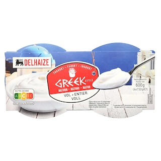 Delhaize | Yaourt | A la grecque | Entier | Nature 