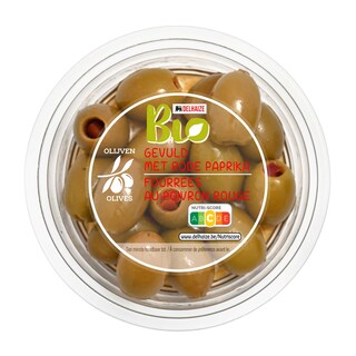 Delhaize | Bio | Olijven | Paprika | Bio 130 gr