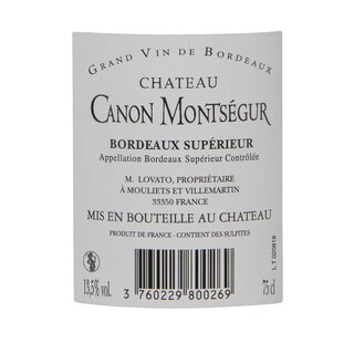 France - Frankrijk | Bordeaux - Bordeaux Supérieur | Château Canon Montsegur 15 Rouge 