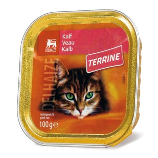 Delhaize | Aliment chat | Terrine | Veau 