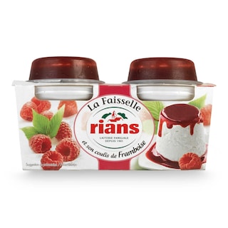 Rians | Fromage frais | Faisselle | Coulis framboise 