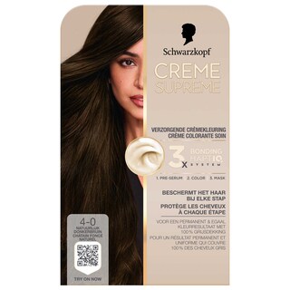 Schwarzkopf | Creme Supreme | Coloration Cheveux | 4-0 | Brun Foncé 1 pc