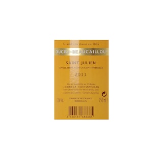 France - Frankrijk | Bordeaux - Saint-Julien | Château Ducru Beaucaillou 2011 | Caisse en bois 