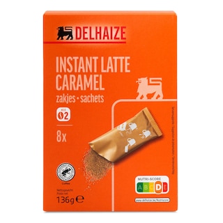 Delhaize | Koffie | Oplos | Sticks | Latte Caramel 