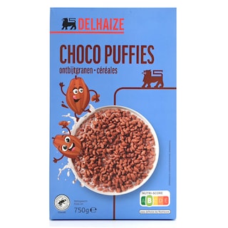 Delhaize | Ontbijtgranen | Choco Puffies 