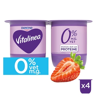 Vitalinea | Yoghurt| Fruit | Aardbei | 0% v.g. | Vitamine D 