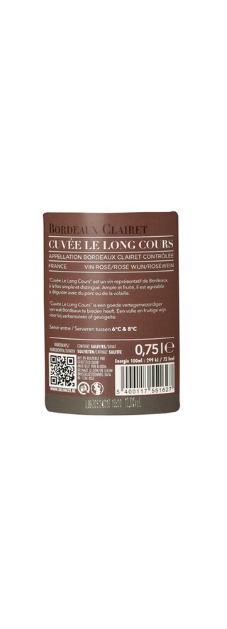 Le Long Cours | Bordeaux Clairet 75 cl
