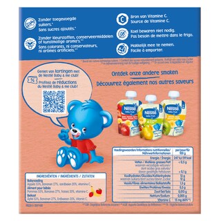 Nestlé | Baby Fruit | Knijpzakje | Appel Banaan Aardbei | 6 maand 
