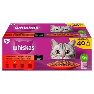 Whiskas | Aliment chat | Sauce | Mix viande 40 x 85 gr