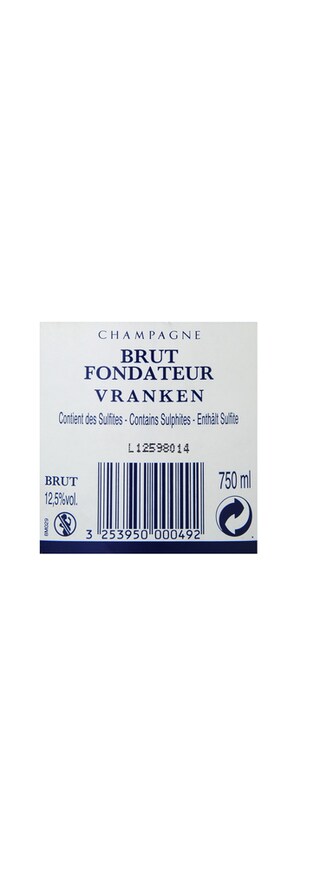 Vranken | Champagne | Fondateur | Brut 75 cl