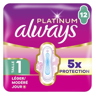 Always | Platinum | Serviettes Hygiéniques | Normal Plus 