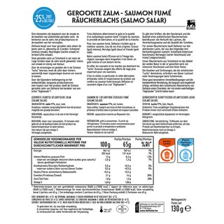 Delhaize | Saumon | Fumé | -25% de sel | Ecossais 