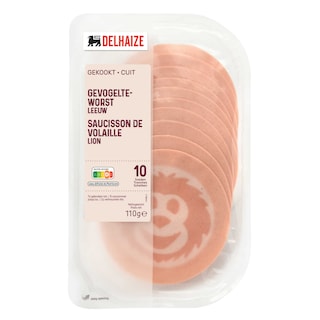 Delhaize | Gevogelte worst | Leeuwtje 