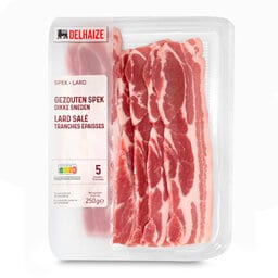 Delhaize | Gezouten spek | Sneden 