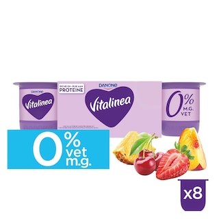 Vitalinea | Yoghurt | Kers-Aardbei-Ananas-Perzik | 0% v.g. 
