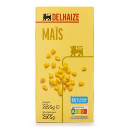 Delhaize | Maïs | 0% Sel 2 x 65 gr