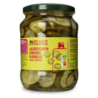 Delhaize | Cornichons | Rondelles | Aigre-doux 