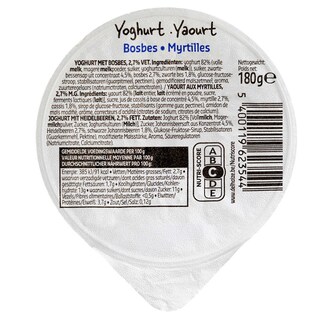 Delhaize | Yoghurt | Vol | Bosbes 180 gr