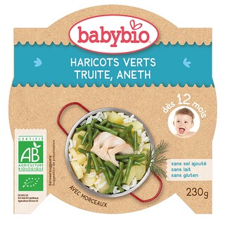 Babybio | Maaltijd | Sperziebonen Forel | 12M | Bio 230 gr