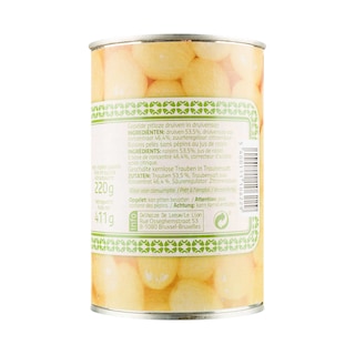 Delhaize | Raisins | Sans pépins | Sirop léger | Boîte 
