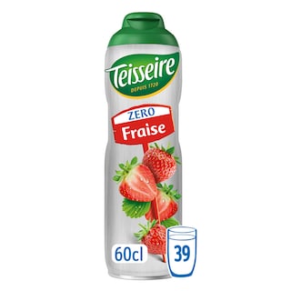 Teisseire | Zéro | Sirop | Fraise | Zéro Sucres 