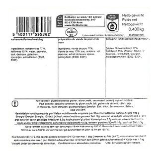 Delhaize | Boulettes | Porc | Veau 