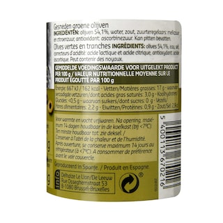 Delhaize | Olives | Vertes | Rondelles 