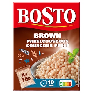 Bosto | Parelcouscous | Bruin 4 x 75 gr