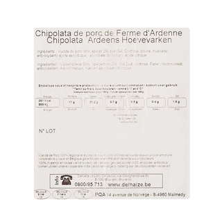 Delhaize | Chipolata | Porc Ferme | D'Ardenne 