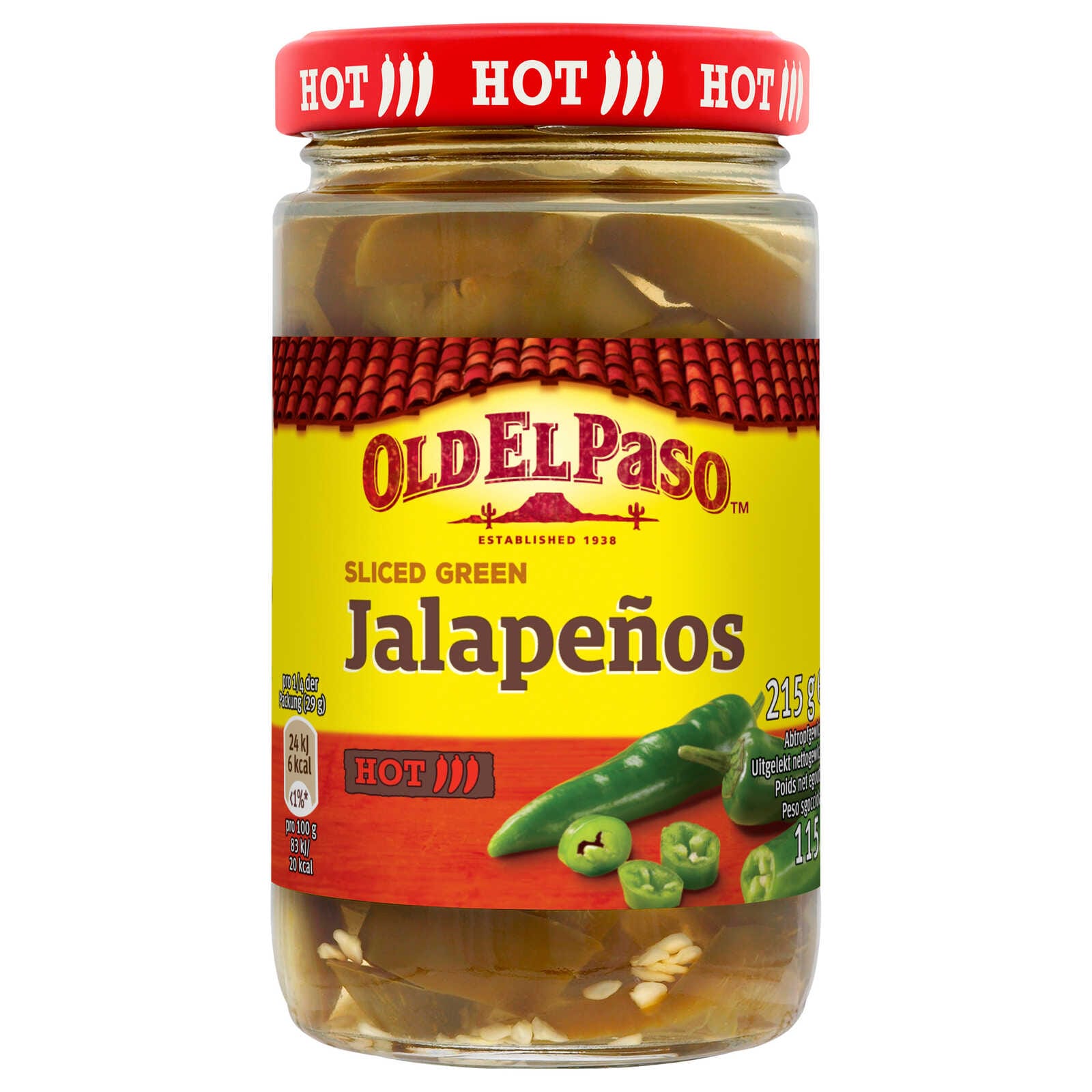 Old El Paso Jalapeno | Groene | Gesneden