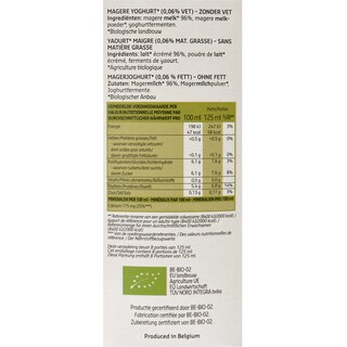 Delhaize | Bio | Yaourt | Maigre | Bio 1 l