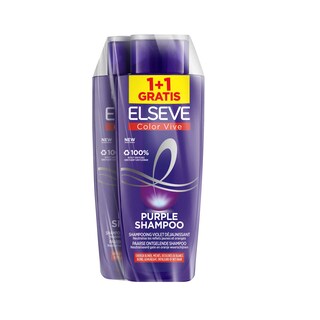 Elsève | Duopack 2x200ml | Shampoing | Color Vive |  Purple | 1+1+ Sticker 