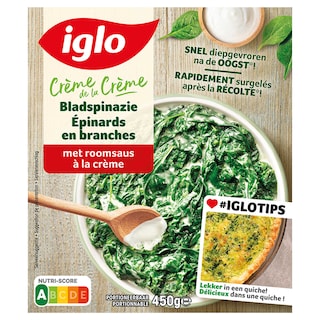 Iglo | Crème de la Crème | Bladspinazie | Met Roomsaus 
