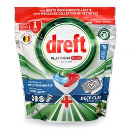 Dreft | Platinum | 19 Vaatwastabletten | ADW | Plat+ | Deep Clean 
