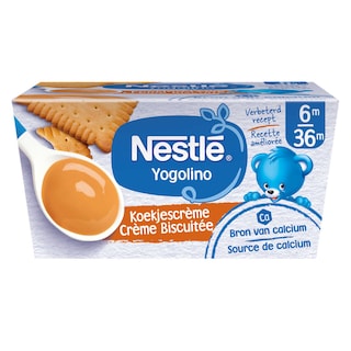 Nestlé | Yogolino | Laitage | Crème Biscuitée | Bébé | 6 mois 4 x 100 gr